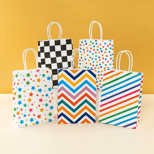 Black Chequered Party Bag - Winterberries